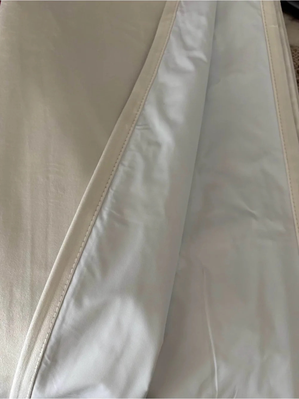 (2) 84-inch Velvet Blackout Curtains - Creamy White